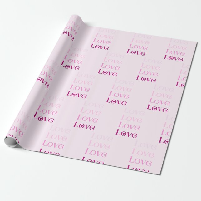 Papel De Presente Love Love Love Wraping Paper (Desenrolado)