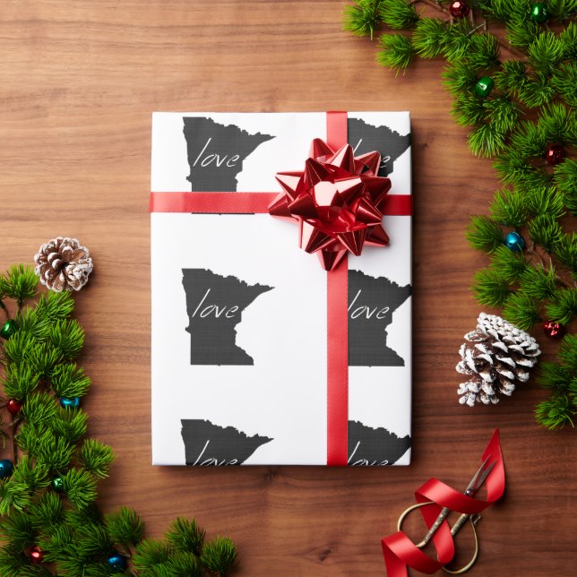 Papel De Presente Love Minnesota Gift Wraptor Paper (Presente de Natal)