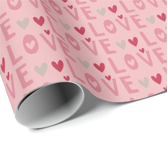 Papel De Presente Love Valentine Day Hearts (Ponta do rolo)