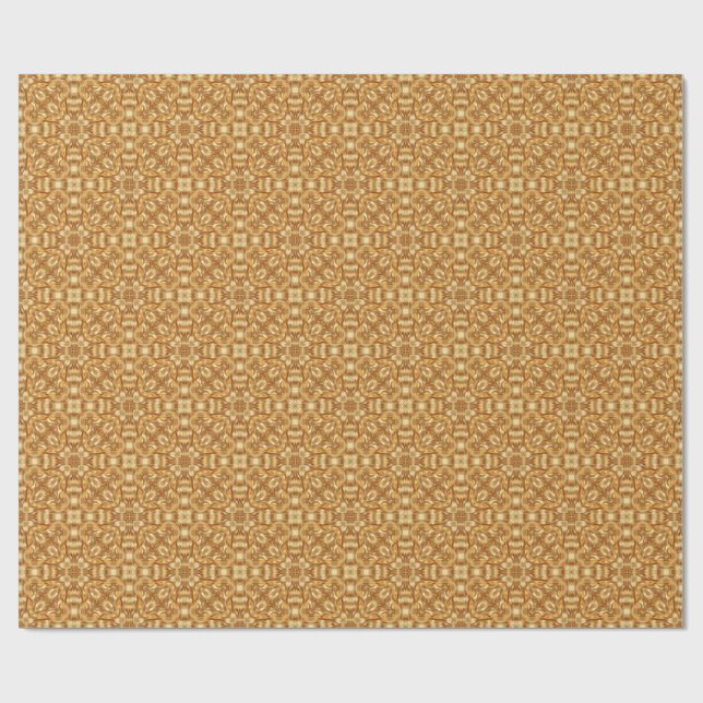 Papel De Presente Lovely golden abstract pattern (Aberto)