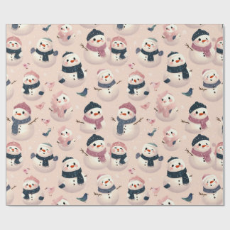 Papel De Presente lovely snow man design