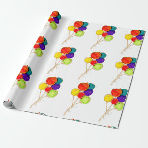 Papel De Presente Lovitude Gift Wrap Comemora Feliz Aniversário
