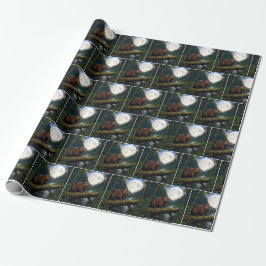 Papel De Presente Lua do Castor numa Floresta