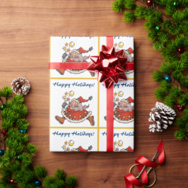 Papel De Presente Lua e Estrelas do Papai Noel
