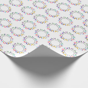 Papel De Presente Luas do Orgulho Crescente e Corações Pretos