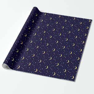 Papel De Presente Luas e estrelas.