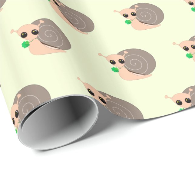 Papel De Presente Lucky Snail (Ponta do rolo)