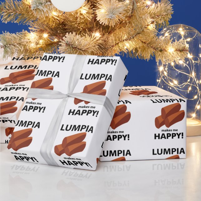 Papel De Presente Lumpia me faz feliz Lumpia (Feriados)