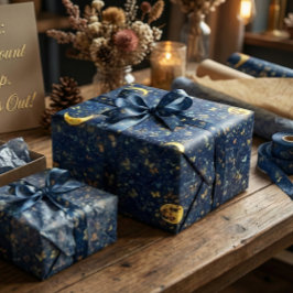 Papel De Presente Lunar Glow Celestial Moon 