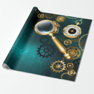 Papel De Presente Lupa no estilo Steampunk