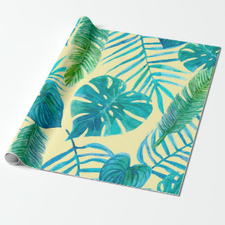 Papel De Presente Lush greenery of tropical plants from jungle. Endl