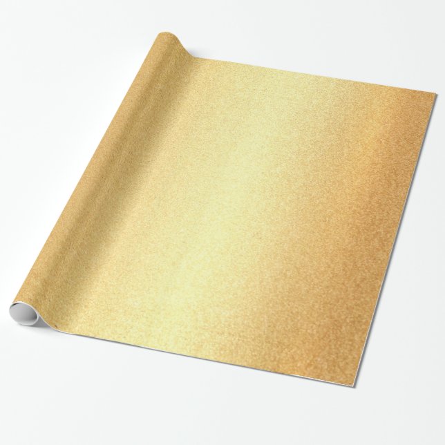 Papel De Presente Lustroso moderno do olhar Dourado brilhante à moda (Desenrolado)