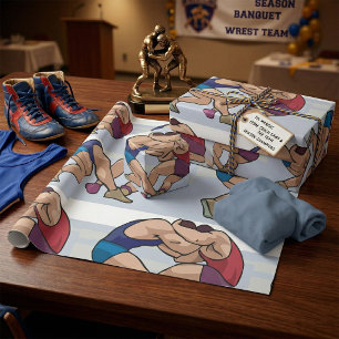 Papel De Presente Luta de Wrestling