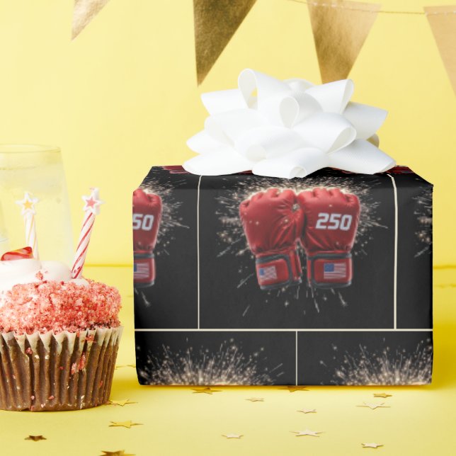 Papel De Presente Luvas Red UFC Luvas para os EUA 250.º Aniversário (Festa de aniversário)