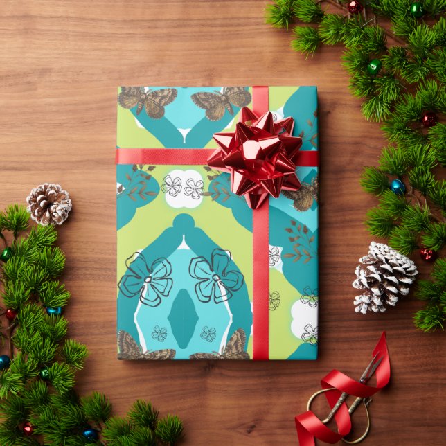 Papel De Presente Luxe green garden art (Presente de Natal)