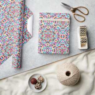 Papel De Presente Luxo Caprichoso Marfim Estilo Floral Borda Casamen