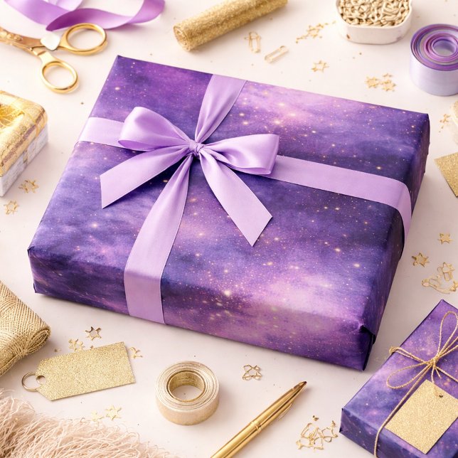 Papel De Presente Luxo Celestial Lavanda (Criador carregado)