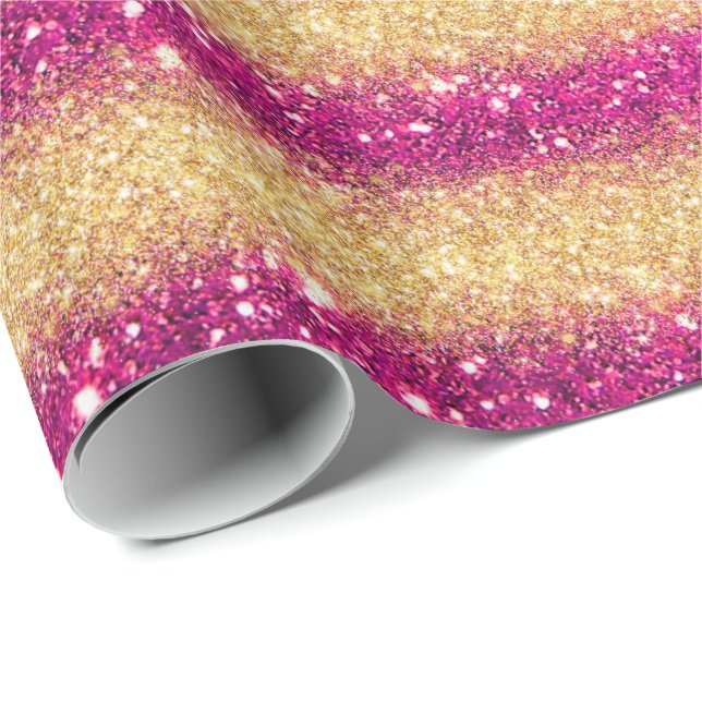 Papel De Presente Luxo Presente Popular Dourado Rosa (Ponta do rolo)