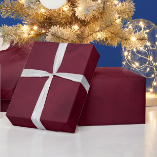 Papel De Presente Luxo Veludo Burgundy Profundo Natal Elegante
