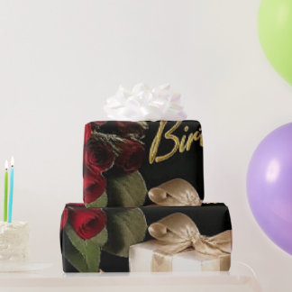 Papel De Presente Luxuoso padrão de confete dourado Champagne | Eleg