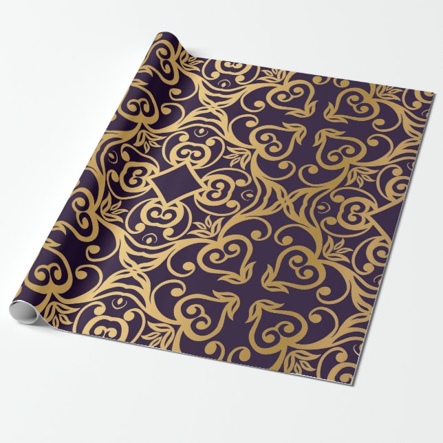 PAPEL DE PRESENTE LUXURY ELEGANTE NEGRO DOURADO TRISTE DE ANIVERSÁRI (Desenrolado)