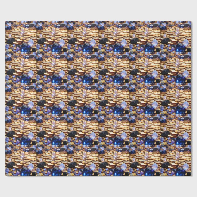 Papel De Presente Luxury Fantasy Gemstone Abstrato (Aberto)