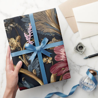 Papel De Presente Luxury Indian Floral Wrapping Paper Vintage Royal