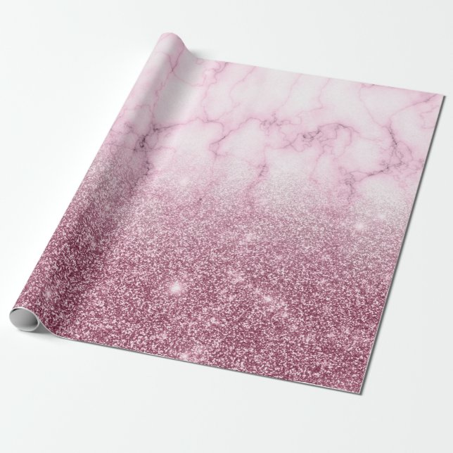 Papel De Presente Luxury silver ombre glitter (Desenrolado)