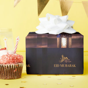 Papel De Presente Luz da Lanterna Eid Mubarak Arte de Caligrafia Ára