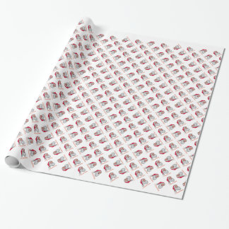 Papel De Presente Luz russa do Papai Noel