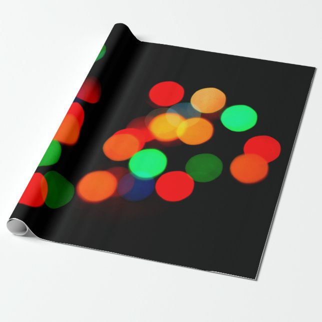Papel De Presente Luzes de anzol coloridas (Desenrolado)