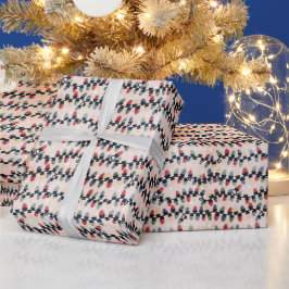 Papel De Presente Luzes de Árvore de Natal
