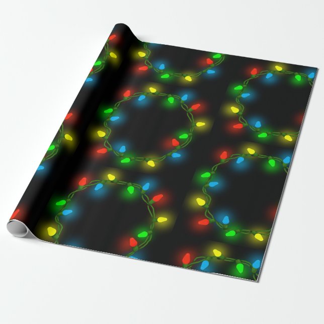 Papel De Presente Luzes de Natal (Desenrolado)