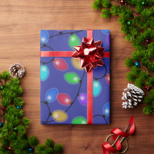 Papel De Presente Luzes de Natal brilhantes