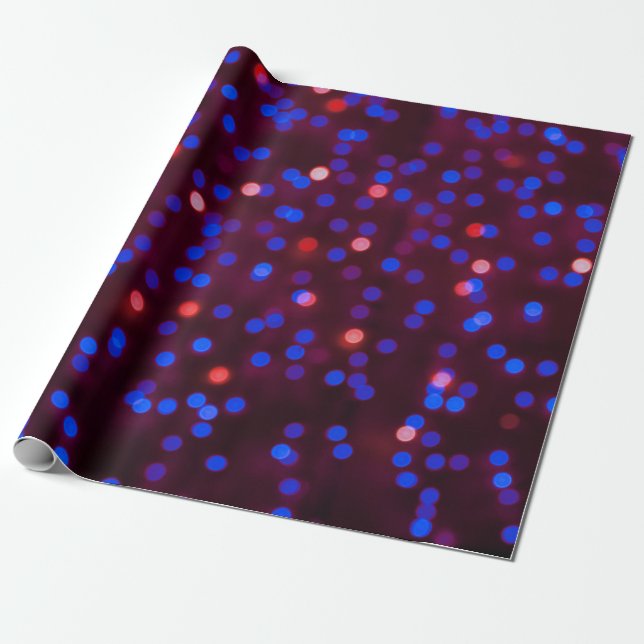 Papel De Presente Luzes de natal brilhantes. Folheto (Desenrolado)