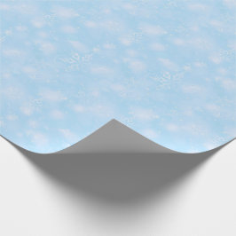 Papel De Presente Luzes & flocos de neve, Lt Azul - Natal