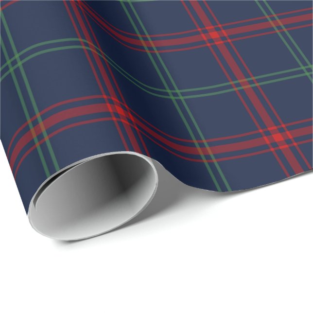 Papel De Presente Lynch Clan Tartan - Padrão de Xadrez irlandês (Ponta do rolo)