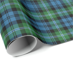 Papel De Presente Lyon Clan Tartan - Padrão de Xadrez irlandês