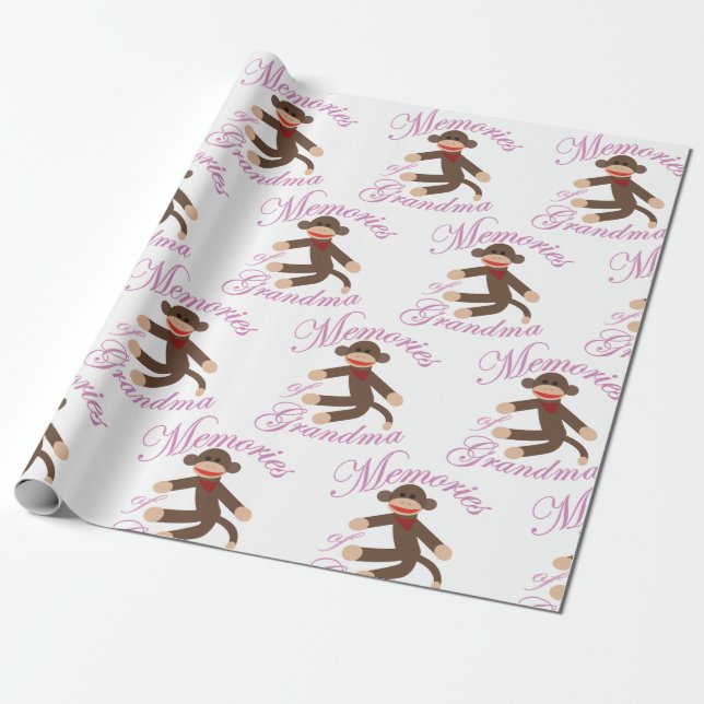 Papel De Presente Macaco de Meia (Desenrolado)