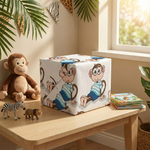 Papel De Presente Macaco Engraçado
