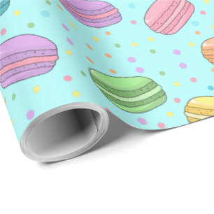 Papel De Presente Macaron Cookie Patissier francês Bonito