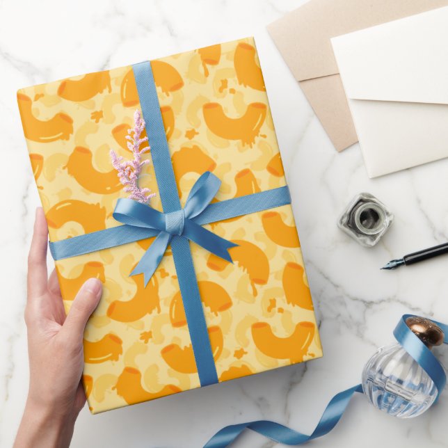 Papel De Presente Macaroni e queijo Padrão (Presentear)