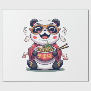 Papel De Presente Macarrão de Panda