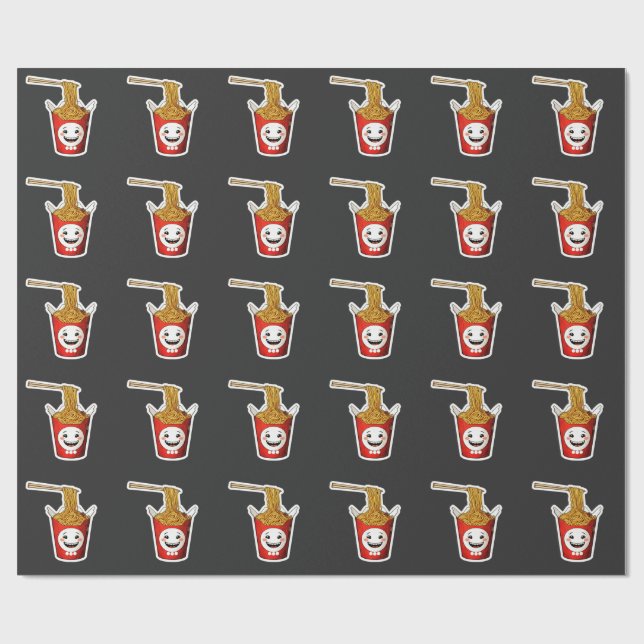 Papel De Presente Macarrão sorridente (Aberto)
