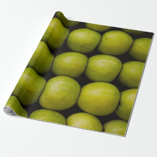 Papel De Presente Maçãs frutas Maçãs verdes comidas