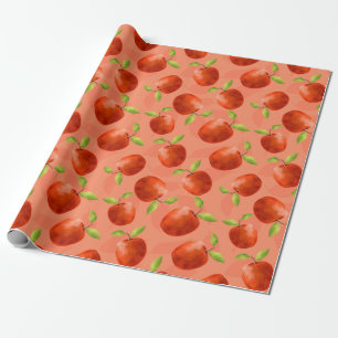 Papel De Presente Maçãs vermelhas