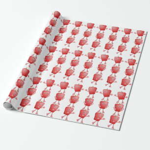 Papel De Presente Maçãs verticais