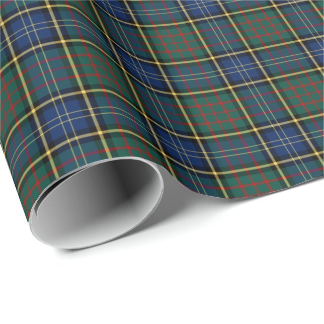 Papel De Presente MacMillan Clan Modern caçando Tartan (Ponta do rolo)