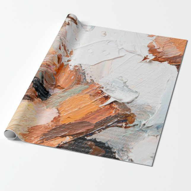 Papel De Presente Macro. Abstract art. Expressive embossed pasty oil (Desenrolado)