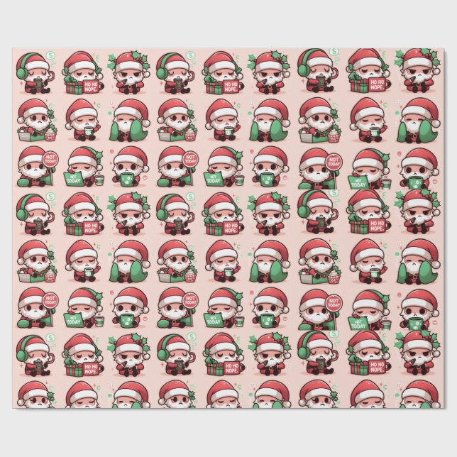 Papel De Presente Mad Santa (Pink) (Aberto)